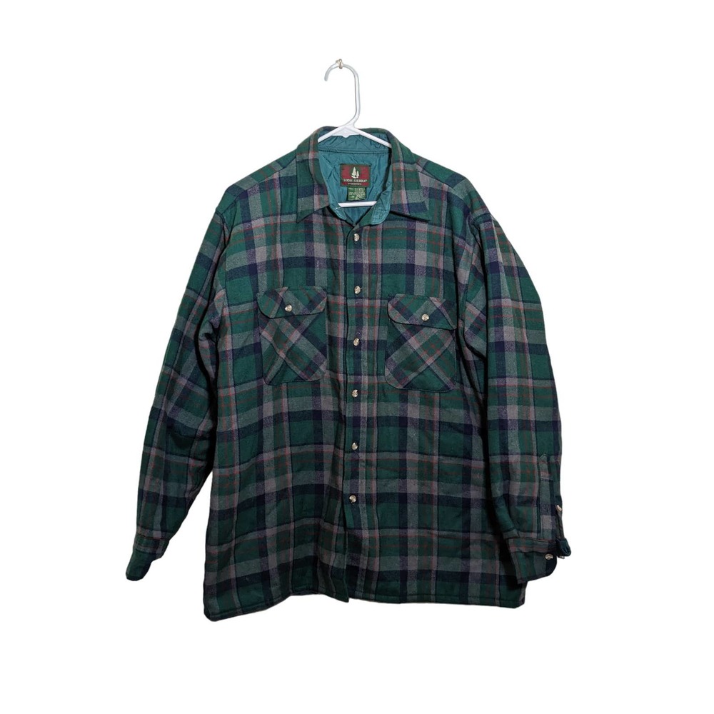 Vintage High Sierra by Mervyn's Flannel Plaid Men's Shirt Jacked Size L